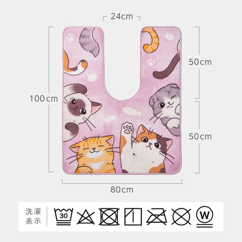 ジャンボ耳長トイレマット にゃんず.|s6
